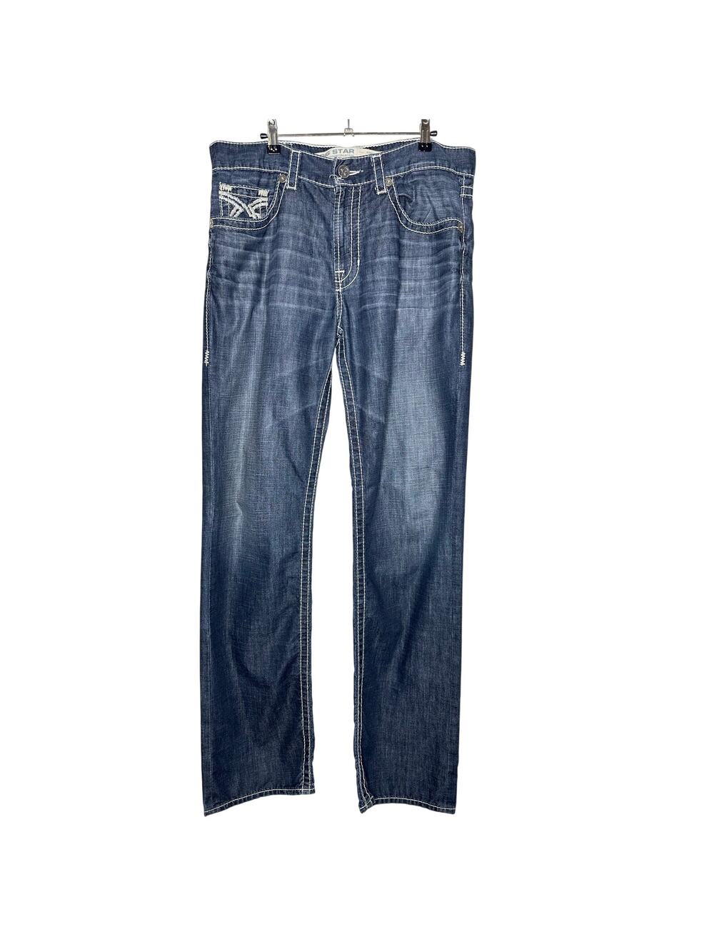 Big Star Vintage Limited Pioneer Bootcut Jeans Dark Wash Mens Size 36x36